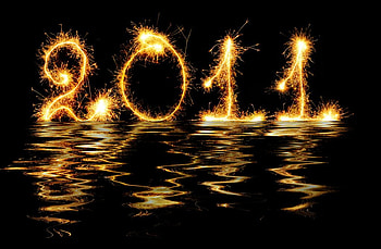 New 2011 Year, abstract, lights, 2011, gold, new year HD wallpaper
