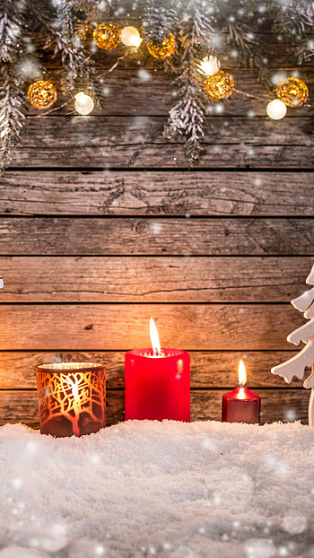 Christmas lights, Snowy scenery, Festive decorations, Holiday cheer HD phone wallpaper