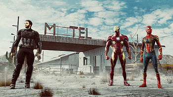 Iron Man Spiderman Captain America, iron-man, spiderman, captain-america, artist, artwork, superheroes, artstation HD wallpaper