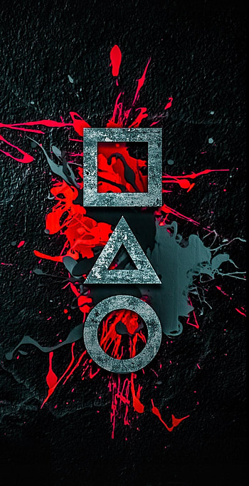 Ps4, red, symbol HD phone wallpaper