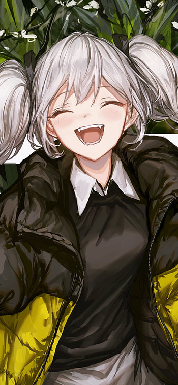 Silver Pigtails — Original Anime , grey hair, Anime, Original HD phone wallpaper