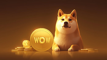Dogecoin Mascot with Golden Coins, cryptocurrency, Dogecoin, dog, shiba inu, gold coin HD wallpaper