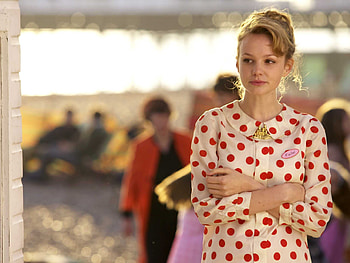 Carey Mulligan, mulligan, polka dots, carey, 1960s, an education, jenny HD wallpaper