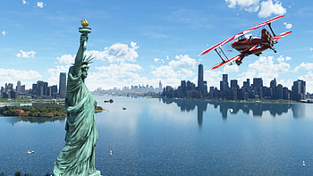 Microsoft Flight Simulator - Statue of Liberty Flyby, video game, Microsoft Flight Simulator, Statue of Liberty HD wallpaper