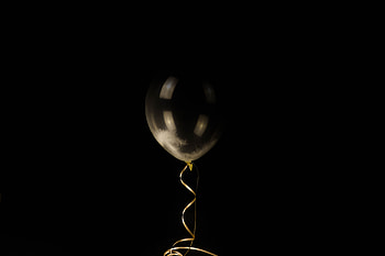 Feather, Dark, Minimalism, Balloon, Tape, Ease, Ribbon HD wallpaper