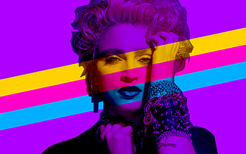 A very retro '80s design featuring a young Madonna. HD wallpaper