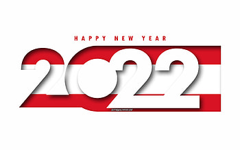 Happy New Year 2022 Austria, white background, Austria 2022, Austria 2022 New Year, 2022 concepts, Austria HD wallpaper