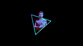 Professor Money Heist Minimal Neon , la-casa-de-papel, money-heist, tv-shows, minimalism, minimalist HD wallpaper