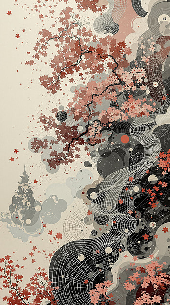 Japan, cherry blossom, tree, Abstract HD phone wallpaper