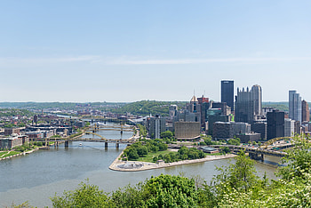 Allegheny and Monongahela rivers, Pittsburgh Skyline HD wallpaper