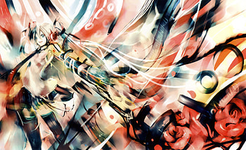 Hatsune Miku, colorful, awesome, song, heads, cute, vocaloid, beauty, nice, miku, music, vocaloids, hatsune, thighhighs, skirt, program, microhpone, twintail, girl, headset, singer, beautiful, diva, anime, rainbow, pretty, cool, idol, virtual HD wallpaper