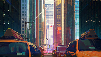 Spiderman City Buildings , spiderman-into-the-spider-verse, spiderman, superheroes, artist, artwork, digital-art, artstation HD wallpaper