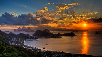 Guanabara Bay, Brazil HD wallpaper