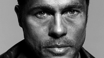 Brad Pitt, Men face, Staring HD wallpaper