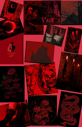 Gothic (red) aesthetic, red, magenta HD phone wallpaper