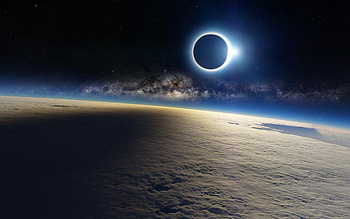 clouds_milky_way_eclipse_light, clouds, way, milky, Cosmology HD wallpaper