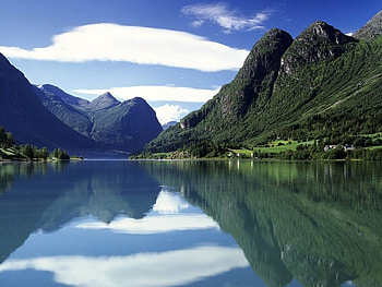 Landscape, Rivers, Mountains HD wallpaper