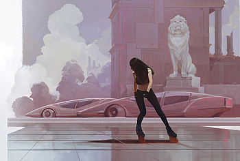 Skater Girl , skating, artist, artwork, artstation HD wallpaper