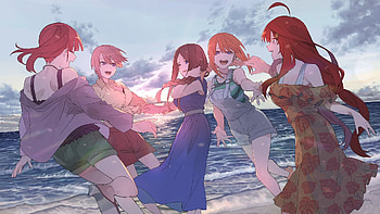 Quintessential Quintuplets — Beachside Sisters, Anime, The Quintessential Quintuplets HD wallpaper