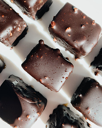 Chocolate cubes, sweets, brown HD phone wallpaper