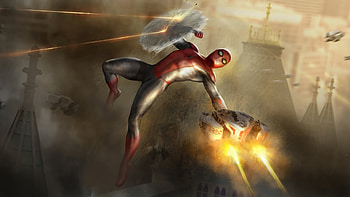 Spider Man In London, spiderman-far-from-home, spiderman, superheroes, digital-art, artwork, artstation HD wallpaper