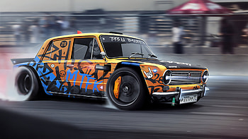 Drift on Lada 2101, Car Race HD wallpaper