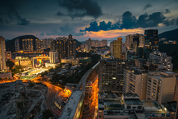 Cities, Sky, City, Building, Road, Skyscrapers HD wallpaper