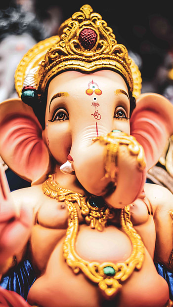 Ganpati Bappa Morya, Ganesh Statue, Background HD phone wallpaper