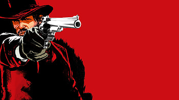 red dead redemption game, pistol, cowboy, hat HD wallpaper