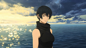 Jujutsu Kaisen 3rd Season - Mai With Ocean sun & Clouds Background, Jujutsu Kaisen 3rd Season, Mai Zenin, Anime, Ocean, Cloud HD wallpaper