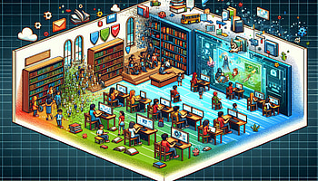 Dynamic Educational Environment, Education, Study, library, technology HD wallpaper
