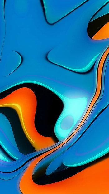 13 Pro Max, Blue And Orange, Theme HD phone wallpaper
