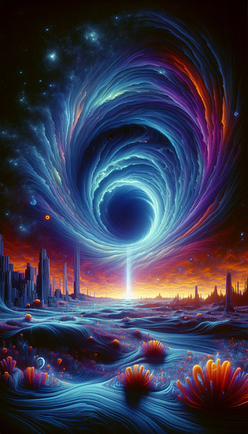 Sci-Fi Portal Galactic Swirl, space, cosmic, Abstract, fantasy, space fantasy HD phone wallpaper