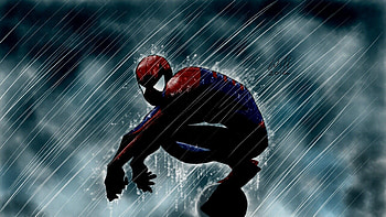 Awesome dramatic Spiderman in the rain [] HD wallpaper
