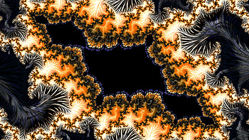 Trippy Psychedelic Fractal, colorful, colors, black, orange (Color), dark, Abstract, fractal, abstract black HD wallpaper