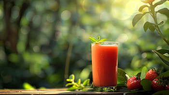 Strawberry Juice Bliss -, food, juice, strawberry HD wallpaper