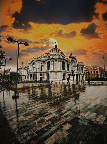 BELLAS ARTES, TEMPLO, cloud, sky, SOL, CDMX, ARQUITECTURA, ATARDECER HD phone wallpaper