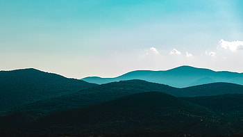 Mountains, horizon, nature, dawn, Italy HD wallpaper