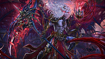 Dark Aurseth, demon, man, aurseth, fantasy, red, taisa kislova HD wallpaper