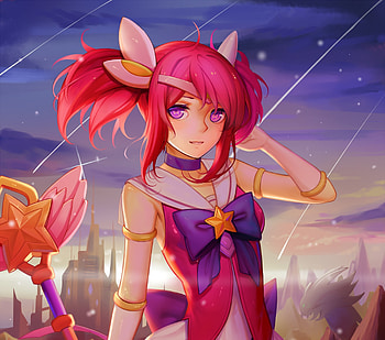 Red head, beautiful, original, anime girl HD wallpaper