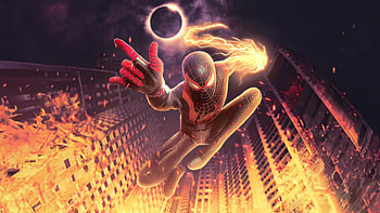 Spidey Inferno, spiderman, superheroes, artwork, artist, digital-art HD wallpaper