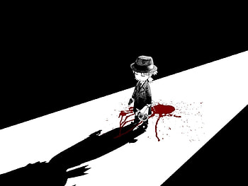 Murder, sad, kill, boy, black and white, blood HD wallpaper