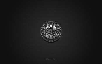 FC Hradec Kralove, Czech football club, silver logo, gray carbon fiber background, Czech First League, football, Hradec Kralove, Czech Republic, FC Hradec Kralove logo HD wallpaper