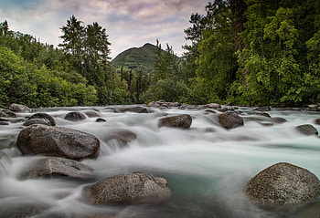 Nature, Water, Rivers, Stones, Mountains, Forest, Flow, Stream HD wallpaper