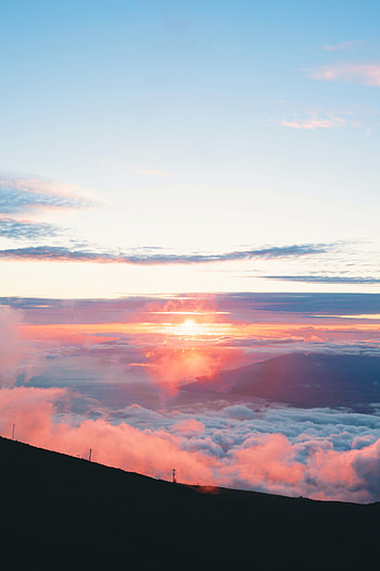 Nature, Sky, Clouds, Dawn, View From Above, Sunlight HD phone wallpaper