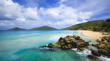 Nature, Stones, Sky, Shore, Bank, Tropics, Surf, Blue Water HD wallpaper