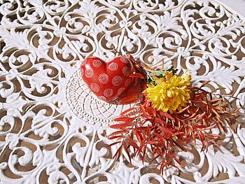 Flowers, Love, Patterns, Heart, Napkin HD wallpaper