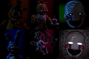 FNAF 2 — Puppet & Toy Freddy: Animatronic Nightmare, Puppet (Five Nights at Freddy's), Toy Freddy (Five Nights at Freddy's), video game, Five Nights At Freddy's 2, Five Nights at Freddy's HD wallpaper