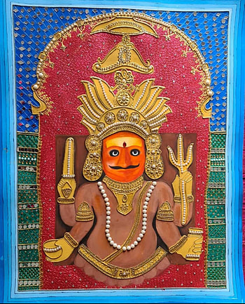 Bhairav, magenta, art, bharuji, nakoda, indiangod, rajesthan HD phone wallpaper