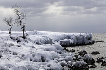 Frozen Coast, winter, nature, frozen, coast HD wallpaper